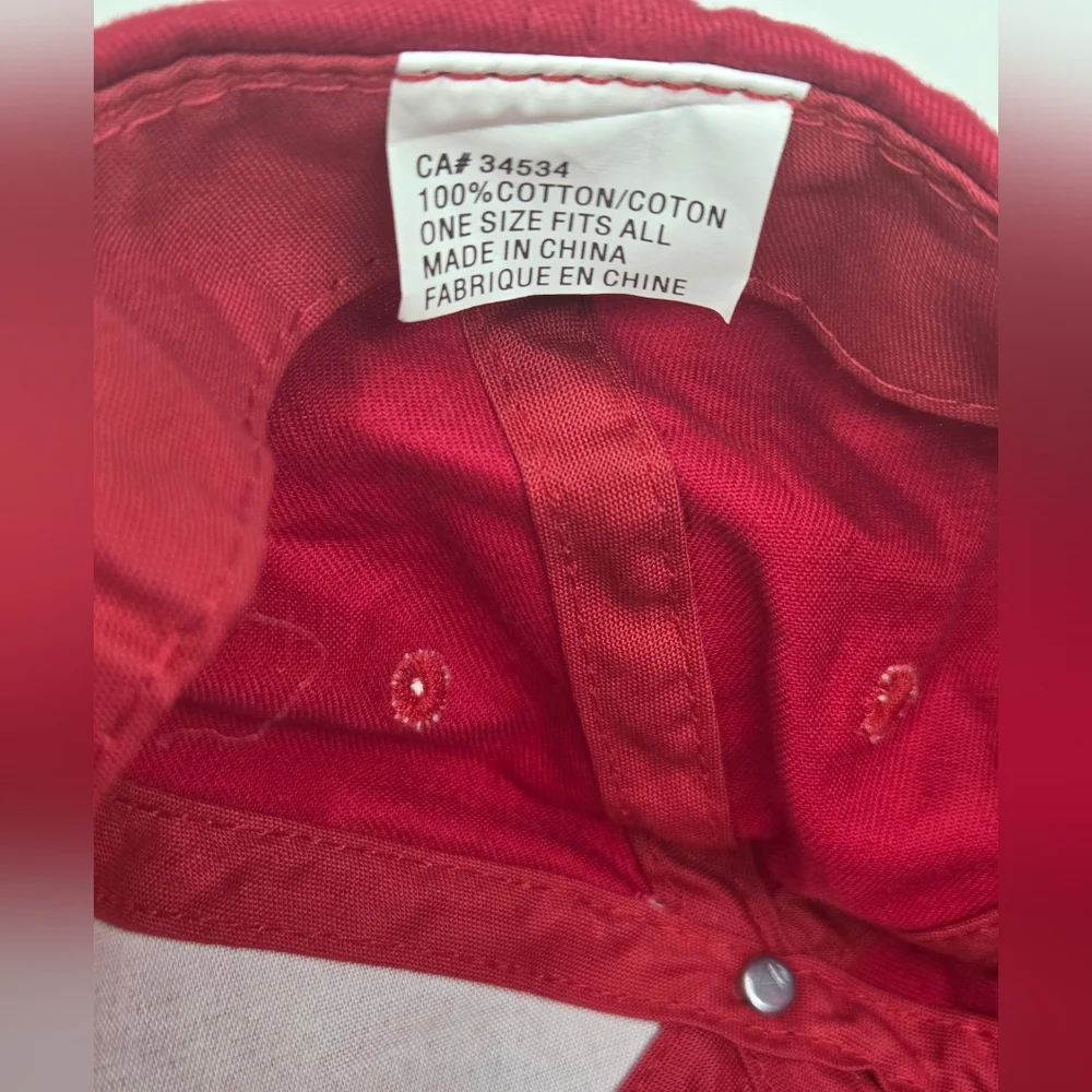 Vibrant Red Cotton Cap With Canada Embroidered - Picture 6 of 6